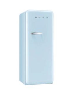 Smeg Fab28Qaz1 60Cm 1950S Style Pastel Blue Right Hand Hinged Fridge With Icebox - Blue